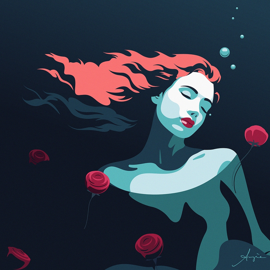"Ophelia" - Final version, daily art
