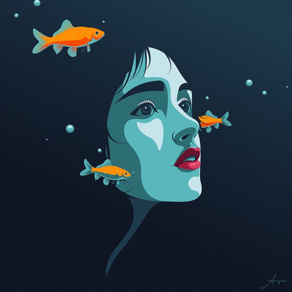 "Out of the Blue" - Digital Vector Art